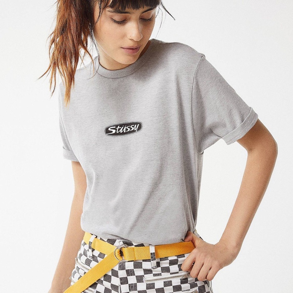 Stussy logo trucker tee
